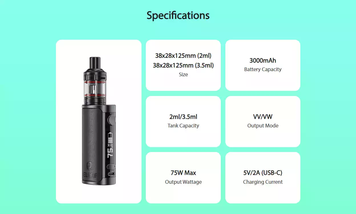 kit iStick Pico i75 EN Air black